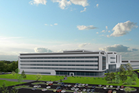 Rendering of Fujifilm Diosynth's large-scale cell culture production site. FUJIFILM DIOSYNTH
